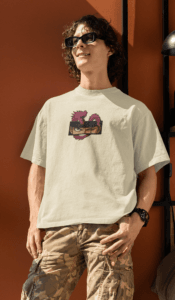 Three Sword Resolve Zoro oversized anime streetwear tee