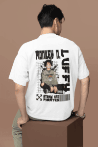 Next-Gen Pirate Vibes Luffy oversized anime streetwear tee